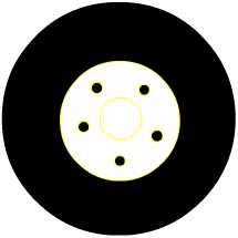 animated tire wheel spinning