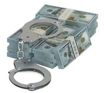 money and handcuffs