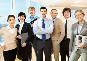 office workers in an office setting