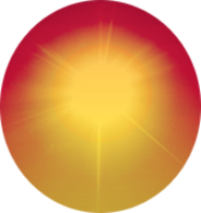 An animation of the sun shining