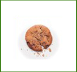 1.5 inch diameter chocolate chip cookie